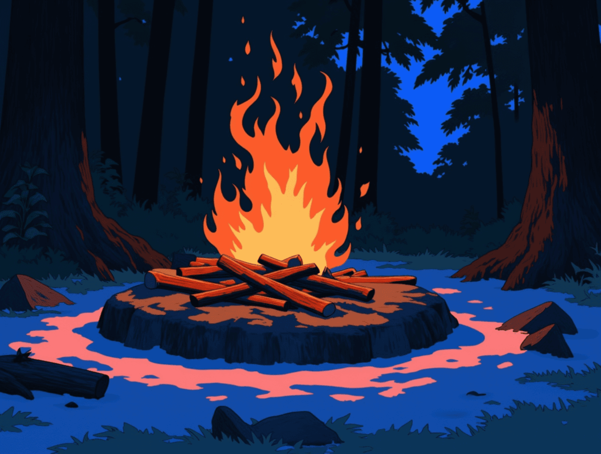 Campfire - ambient relaxation illustration