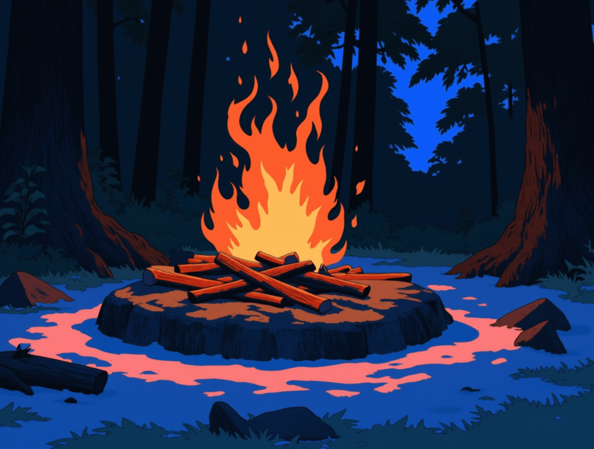 Campfire - ambient relaxation illustration