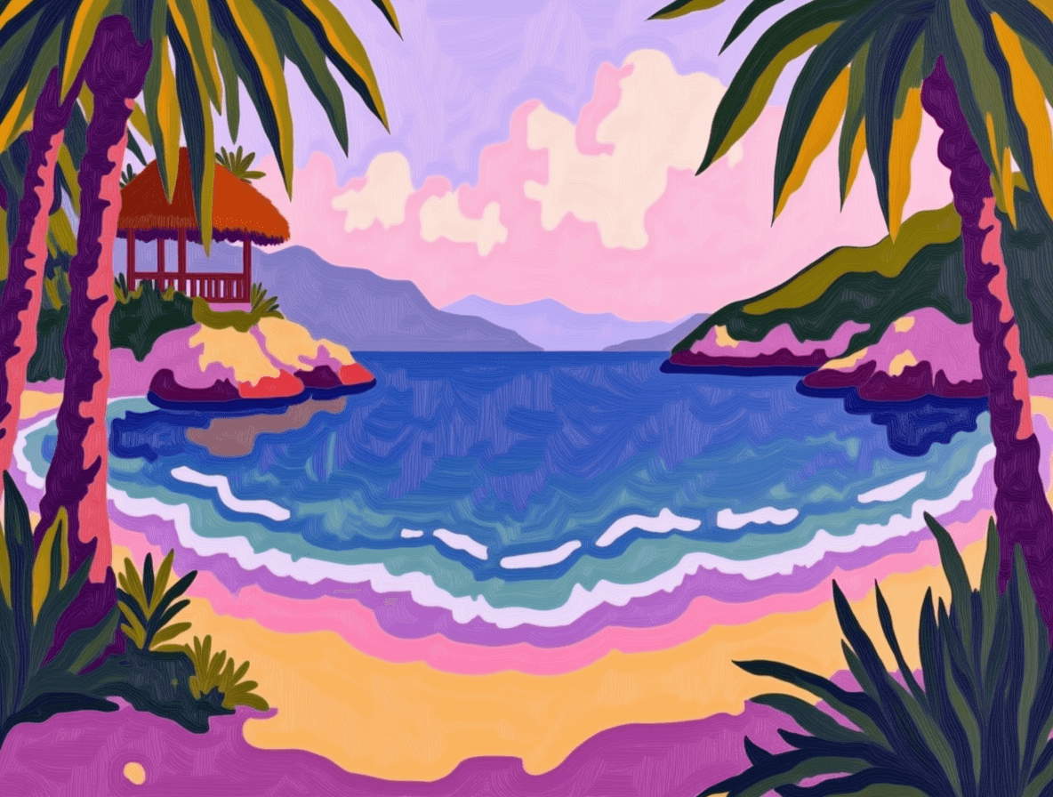 Beach Waves with Bartender Wander - Audio story illustration