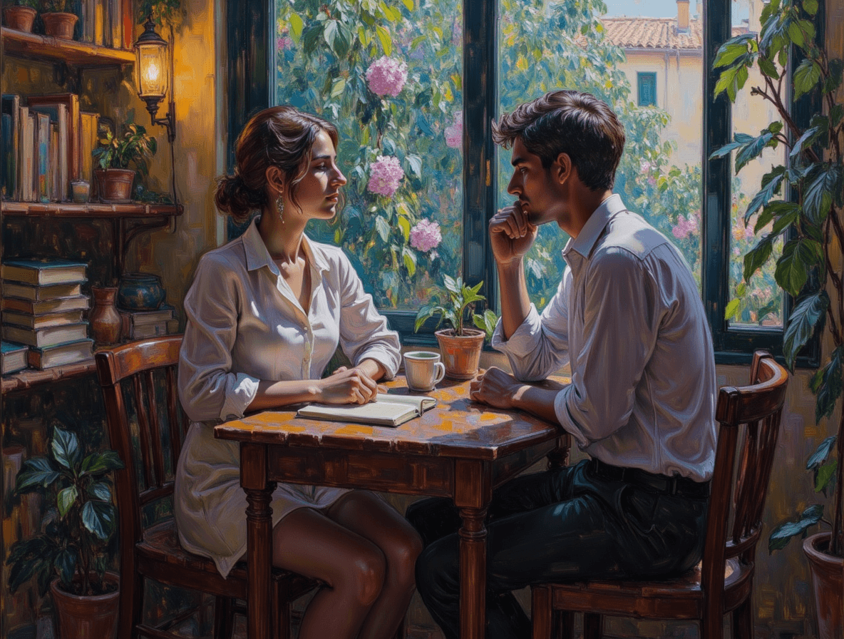 Librarian's Cozy Brew Date - Audio story illustration