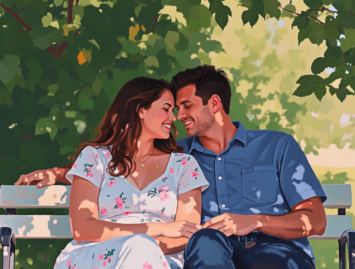 Reunited Over Café and Park Kisses - Audio story illustration