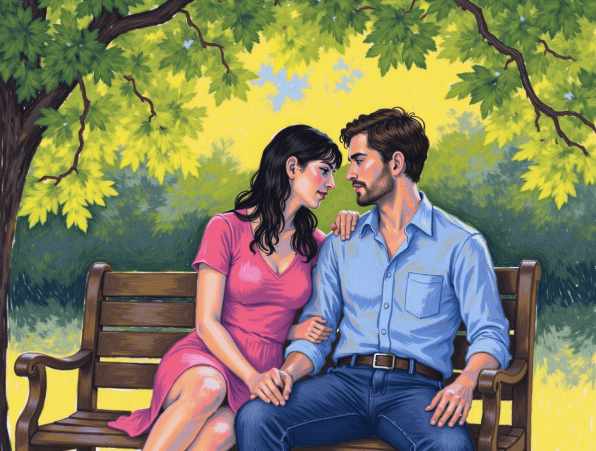 Oak Tree Neighbors' Park Banter - Audio story illustration