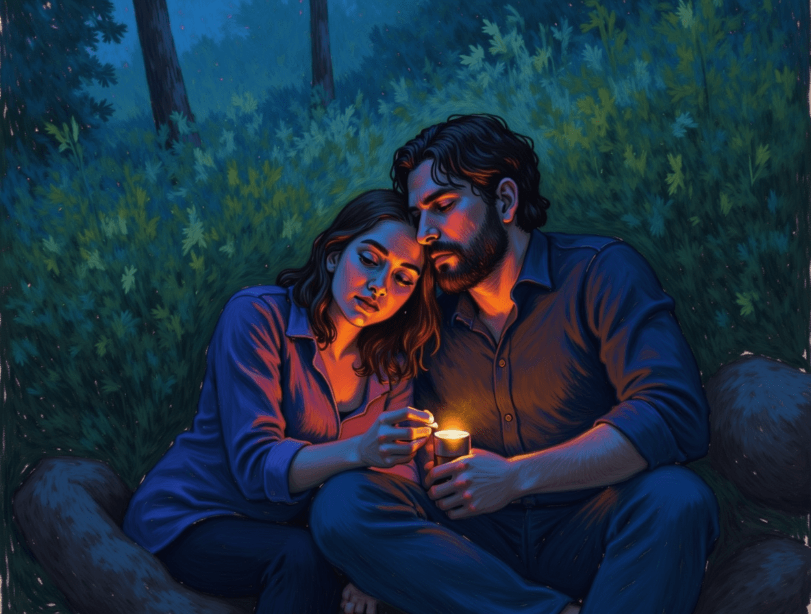 Stormy Hike to Tent Embrace - Audio story illustration