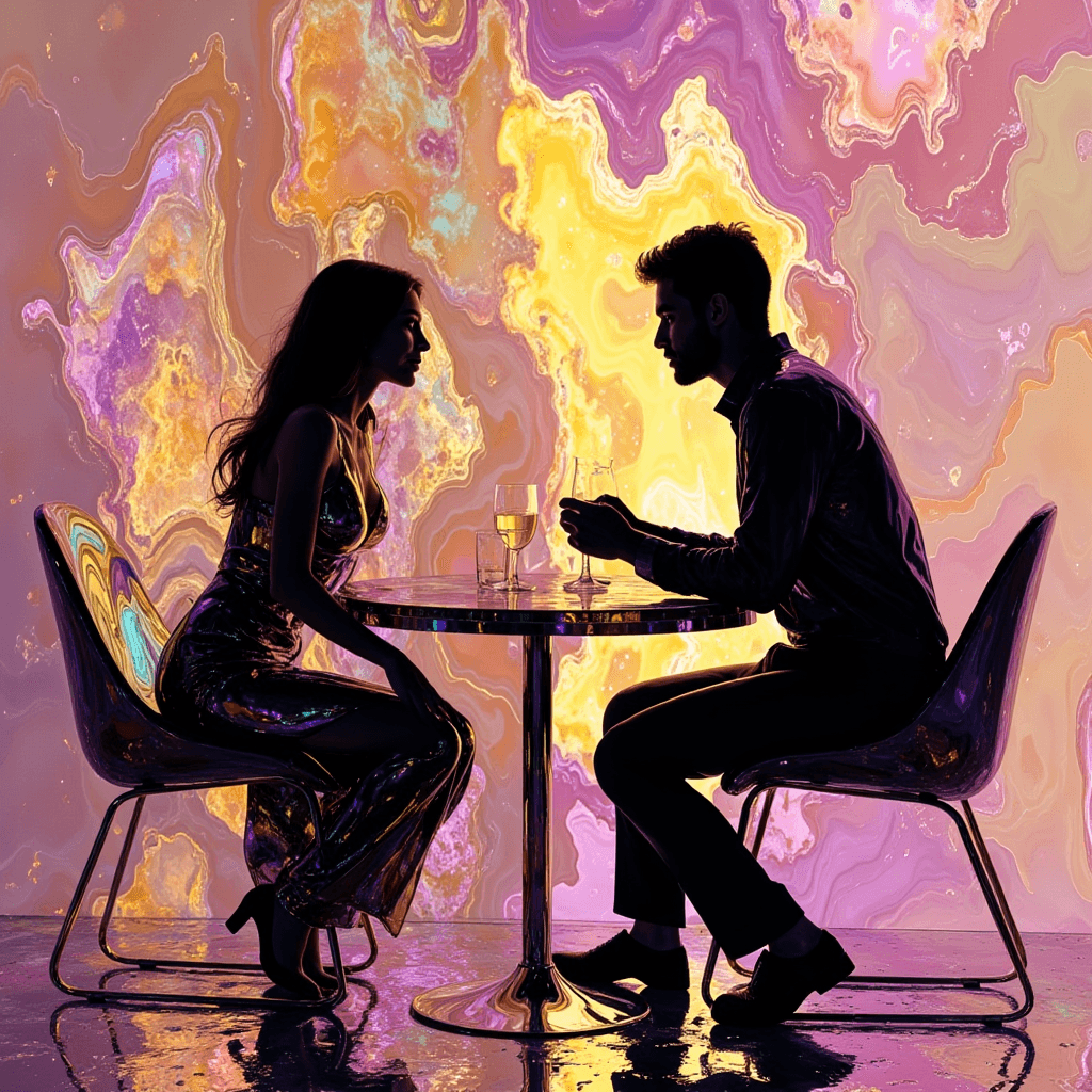 Restaurant en amoureux - Audio story illustration