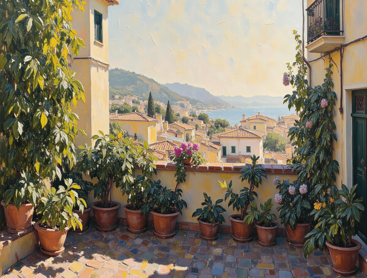 Herb-Picking Rooftop City Sparks - Audio story illustration