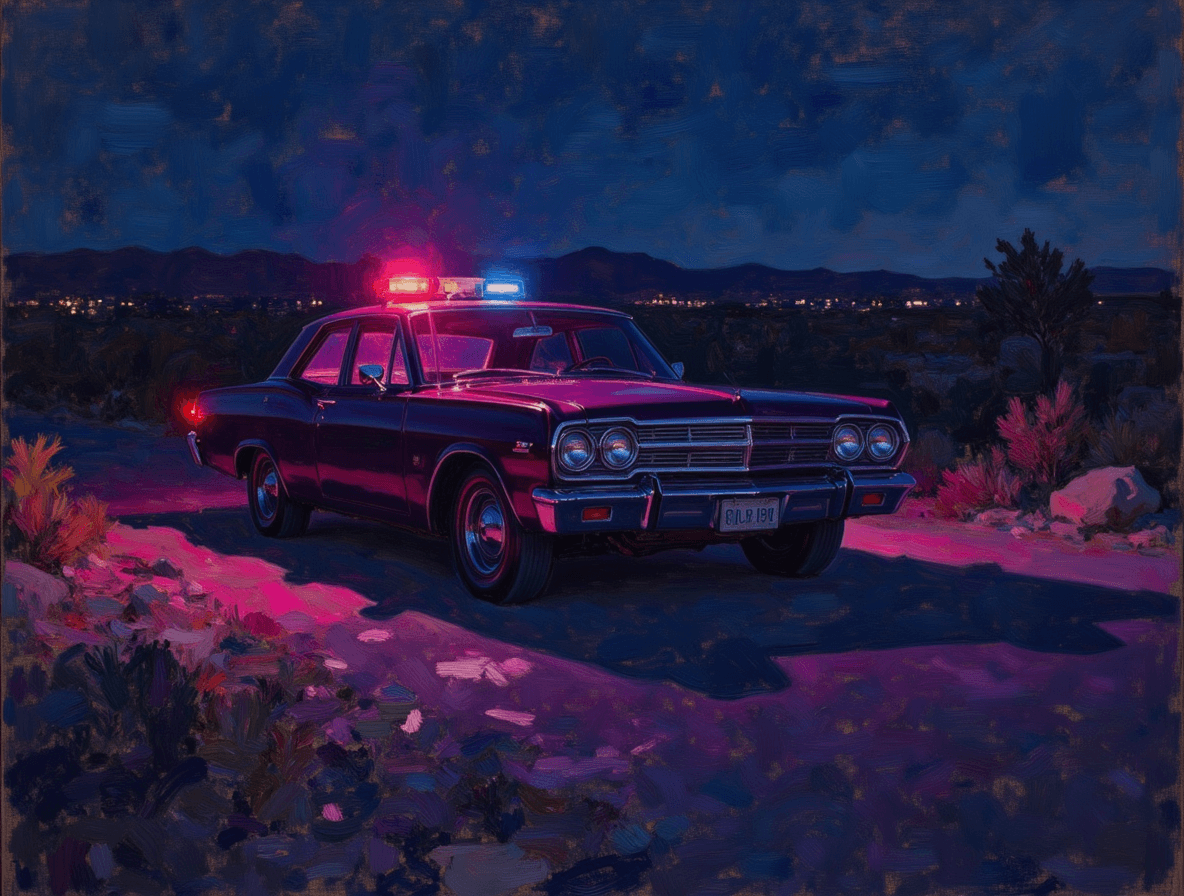Cop's Highway Pull-Over Thrill - Audio story illustration