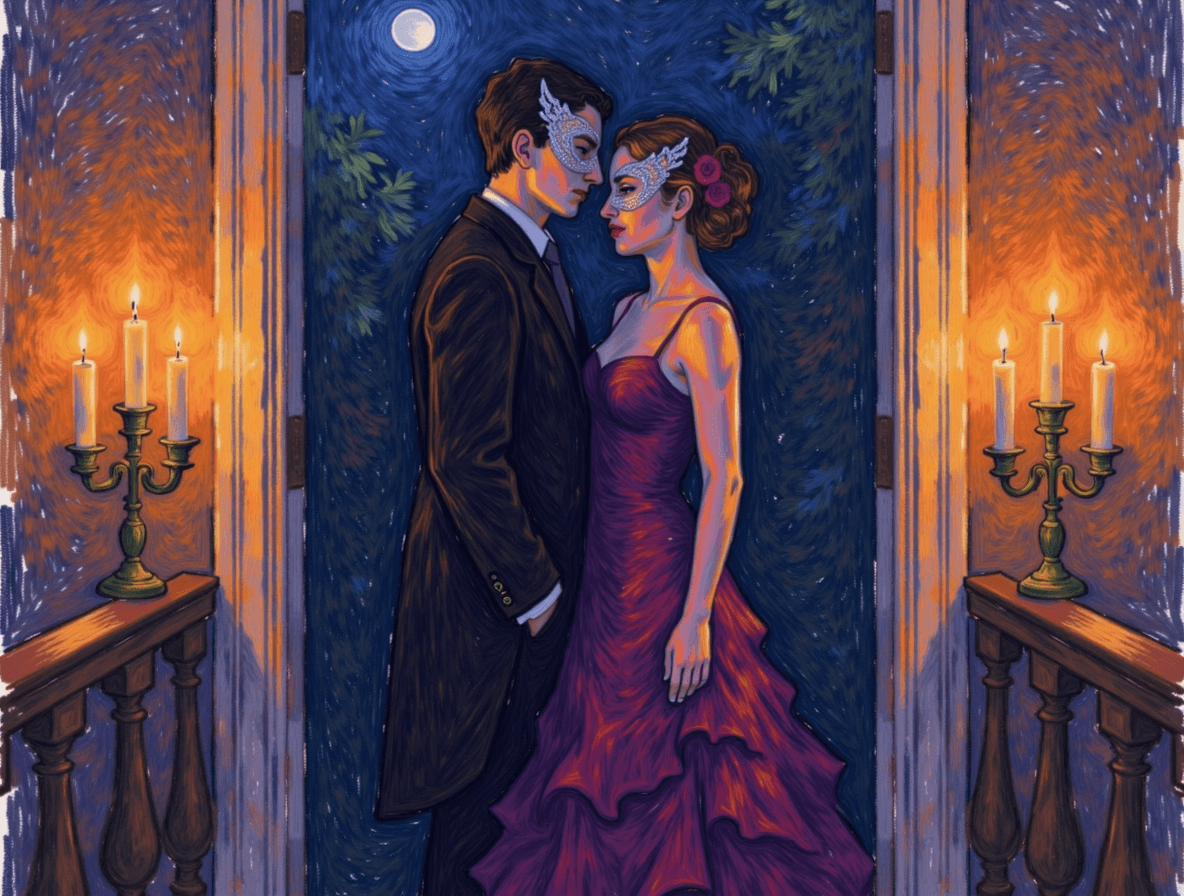 The Masquerade's Secluded Balcony - Audio story illustration