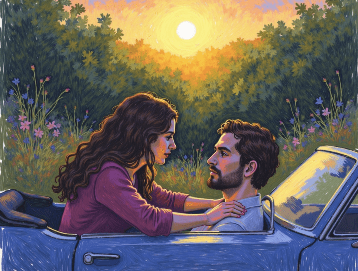 Hitchhiker Ethan's Scenic Seduction - Audio story illustration
